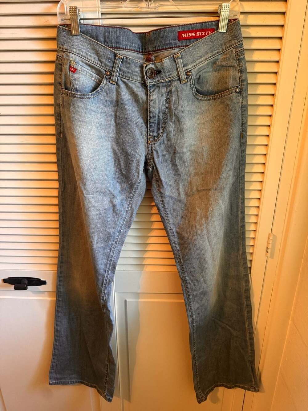 Miss Sixty Vintage Y2K Low Rise Bootcut Light Wash Jeans Size 29